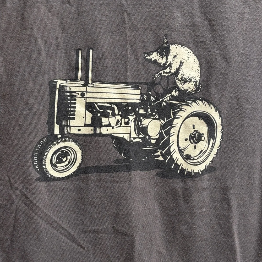 Gildan Charcoal Tank Top with Tractor Design - Picture 2 of 3